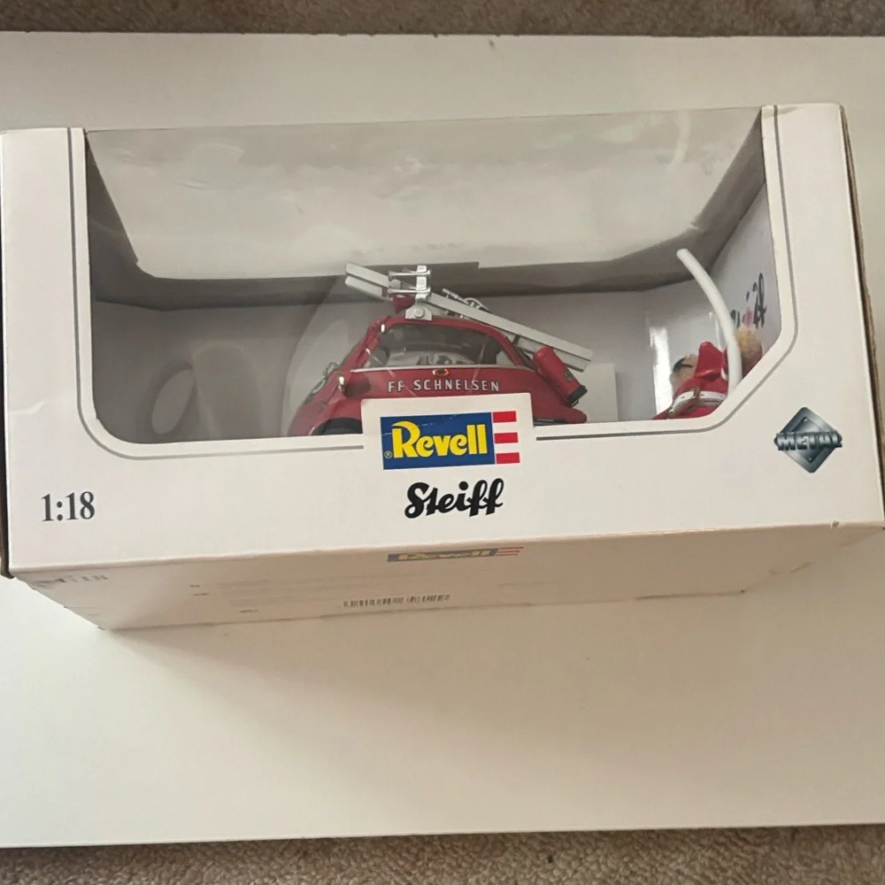 Revell x Steiff Red Fire Rescue Isetta Toy Car with Bear